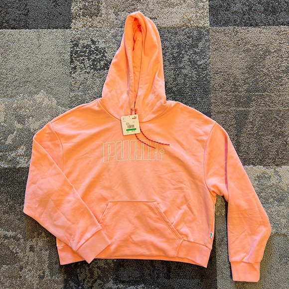 Puma Tops - Puma Rebel Hoodie Apricot Blush Hoodie Sweatshirt NEW Large MSRP: $50